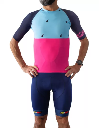 JERSEY SR ZIPPERLESS - BOLT BLUE PINK